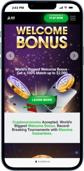 ACR Poker - to US crypto poker site